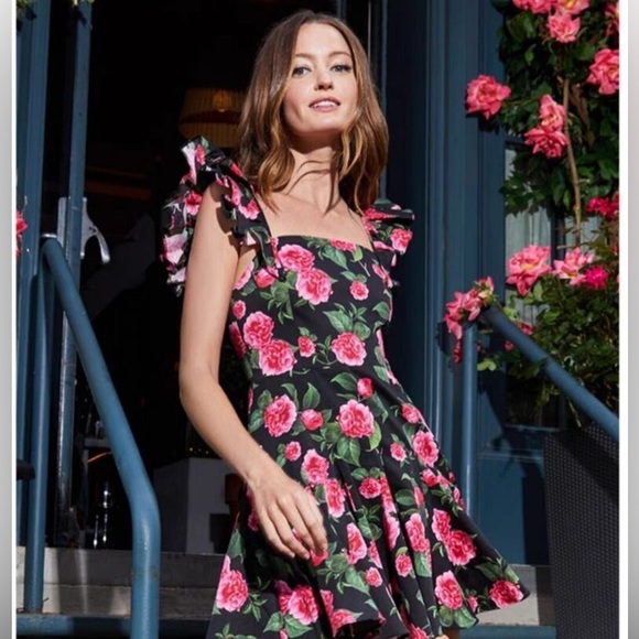 Alice + Olivia Dresses & Skirts - NWT Alice + Olivia Ginny Pleated Floral Poplin Mini Dress